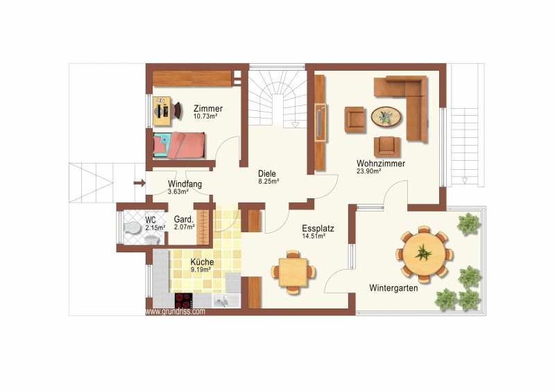 Erdgeschoss Einfamilienhaus Oestrich-Winkel