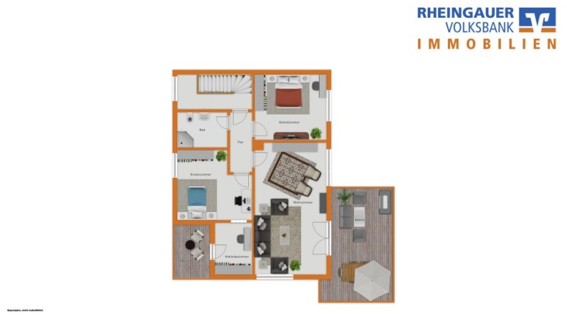 Dachgeschoss Doppelhaush�lfte Oestrich-Winkel
