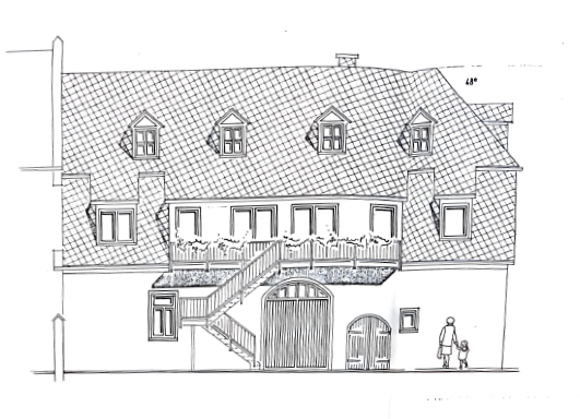 Ansicht Hof Halle / Lager / Produktion Oestrich-Winkel