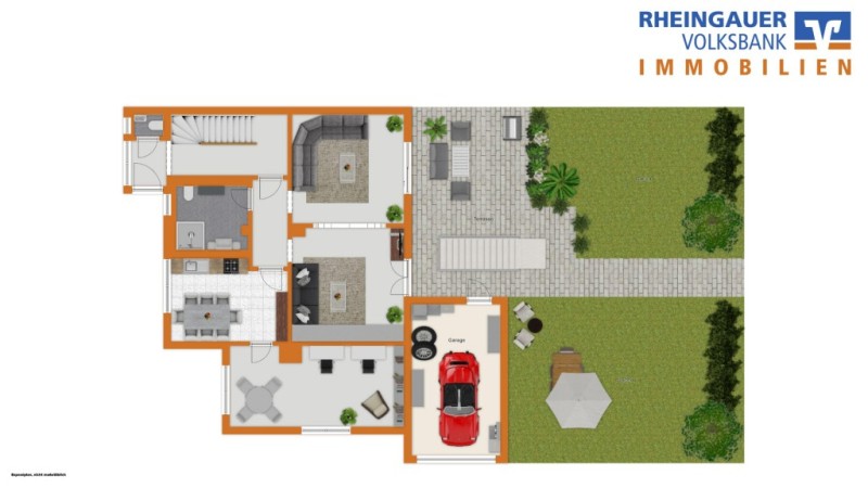 Au�enbereich Doppelhaush�lfte Oestrich-Winkel