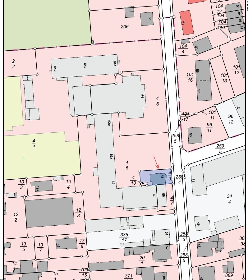 Katasterauszug markiert Haus Eltville