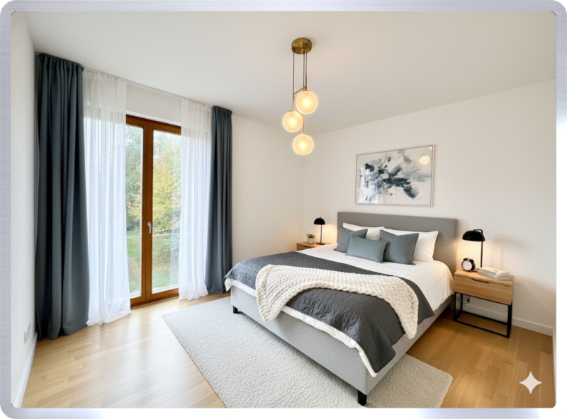 Wohnbeispiel Schlafzimmer Wohnung Frankfurt am Main