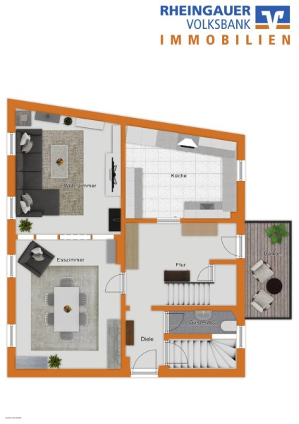 Erdgeschoss Einfamilienhaus Lorch am Rhein