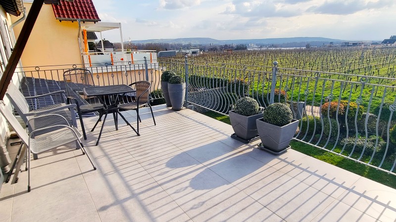 DG Dachterrasse mit Rheinblick Doppelhaush�lfte Oestrich-Winkel