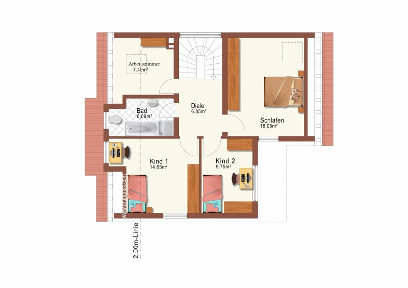 Dachgeschoss Einfamilienhaus Oestrich-Winkel