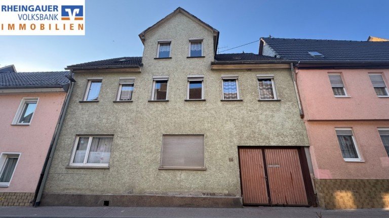Au�enaufnahme Eltville am Rhein Zweifamilienhaus ** Erbach: Ensemblegesch�tztes Zweifamilienhaus mit Entwicklungsm�glichkeiten **
